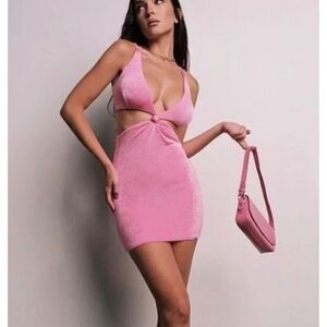 Mason Baker Pink Cut Out mini dress